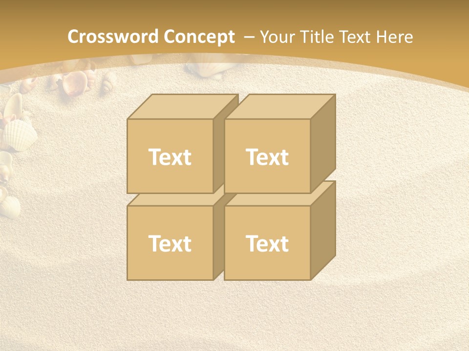 Sea Shells On Sand PowerPoint Template