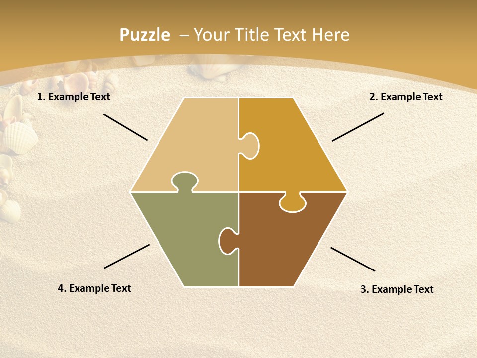 Sea Shells On Sand PowerPoint Template