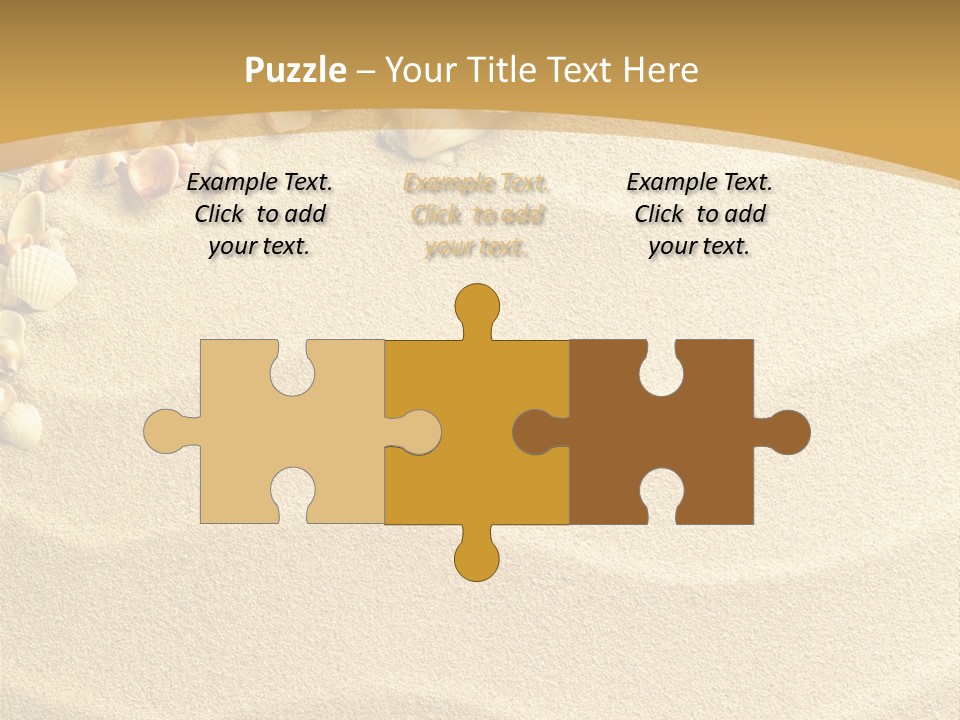 Sea Shells On Sand PowerPoint Template