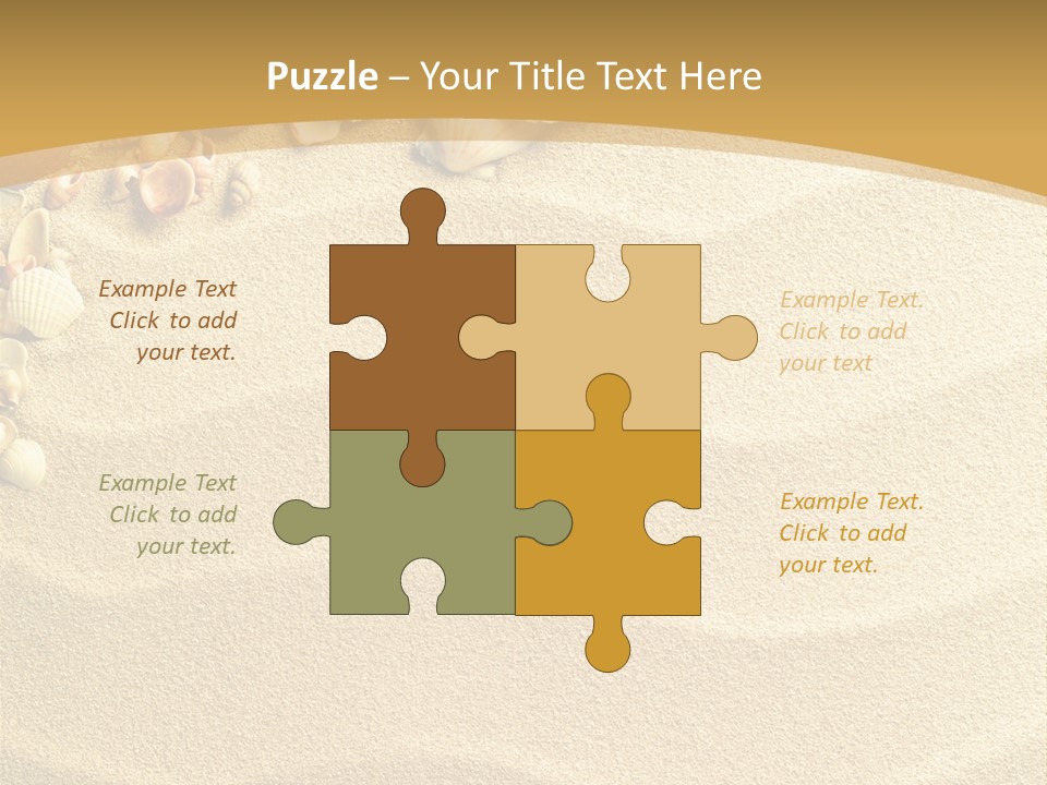 Sea Shells On Sand PowerPoint Template