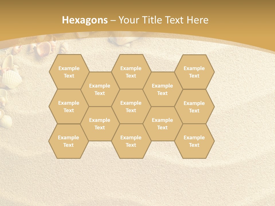 Sea Shells On Sand PowerPoint Template