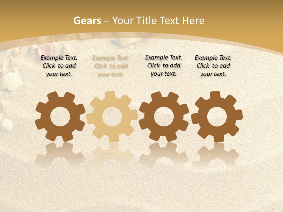 Sea Shells On Sand PowerPoint Template