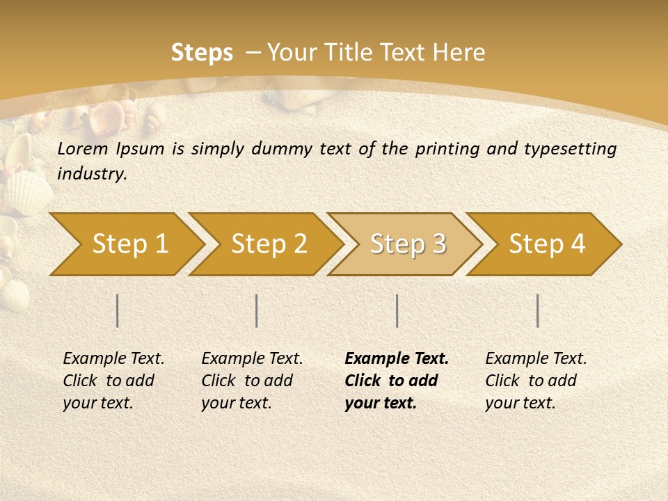 Sea Shells On Sand PowerPoint Template