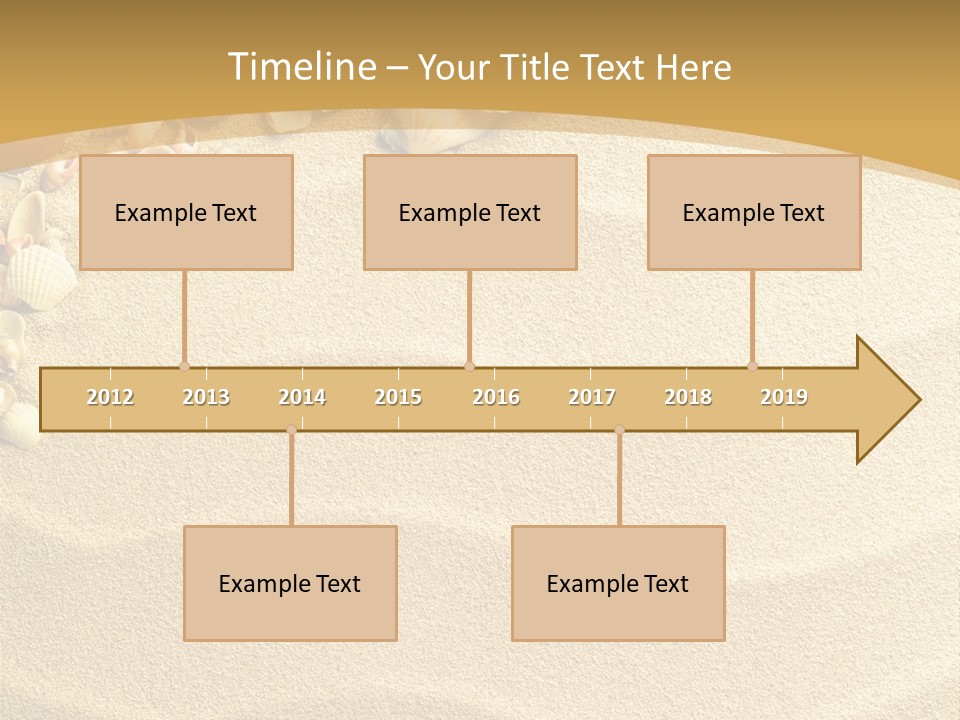 Sea Shells On Sand PowerPoint Template