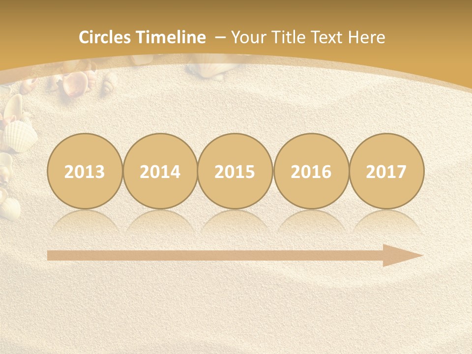 Sea Shells On Sand PowerPoint Template