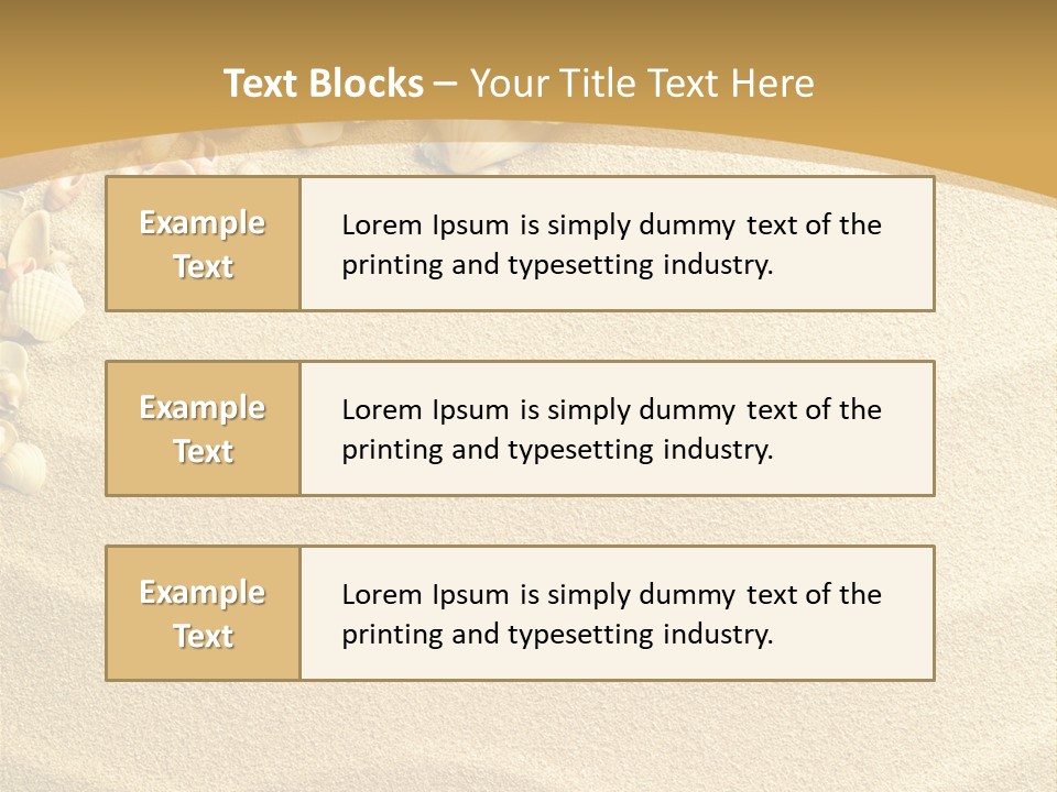 Sea Shells On Sand PowerPoint Template