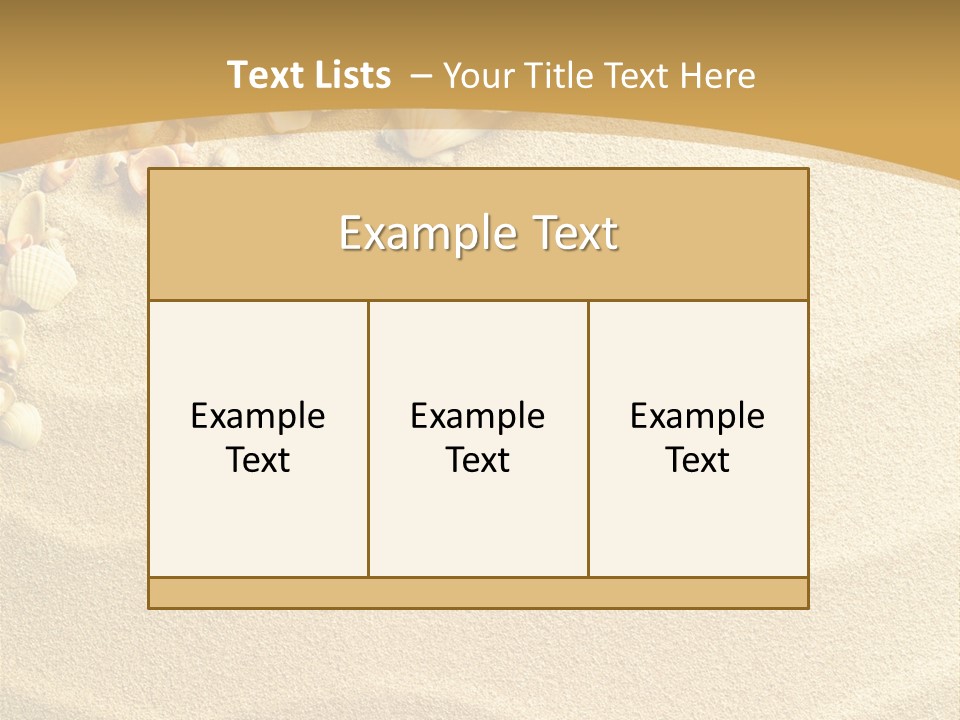 Sea Shells On Sand PowerPoint Template