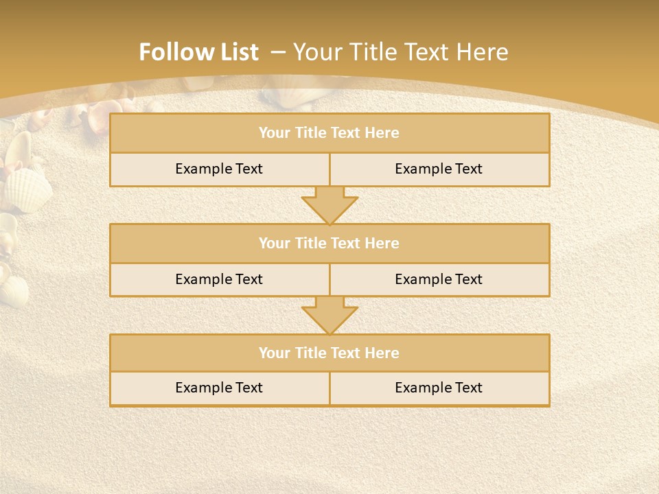 Sea Shells On Sand PowerPoint Template