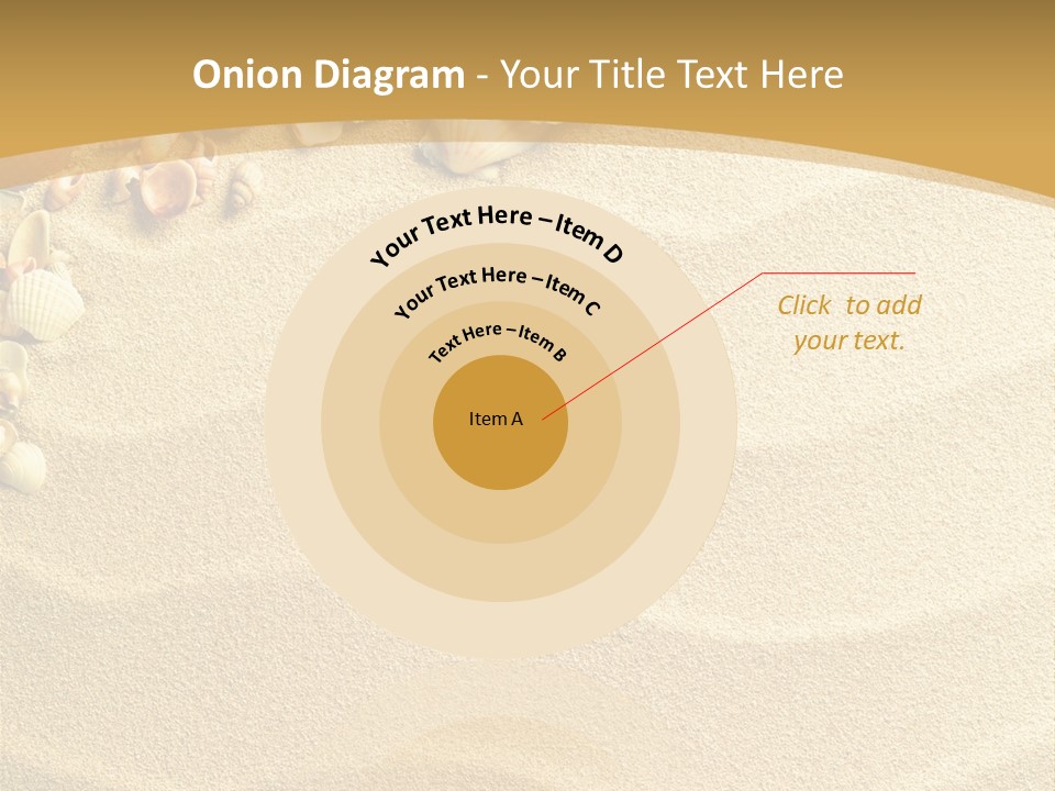 Sea Shells On Sand PowerPoint Template
