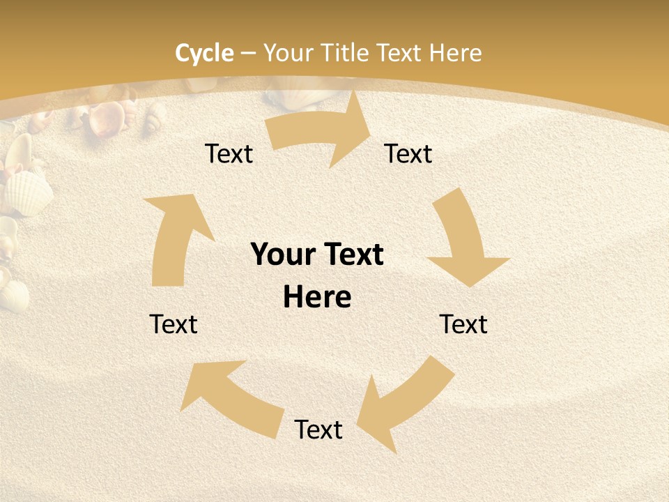 Sea Shells On Sand PowerPoint Template