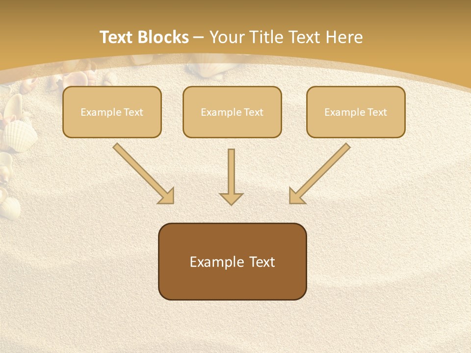 Sea Shells On Sand PowerPoint Template