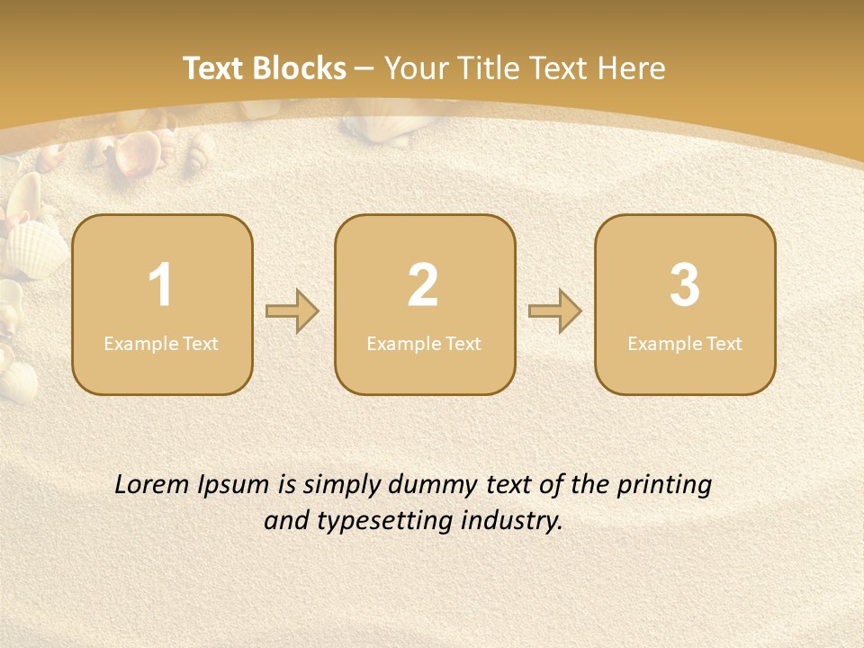 Sea Shells On Sand PowerPoint Template