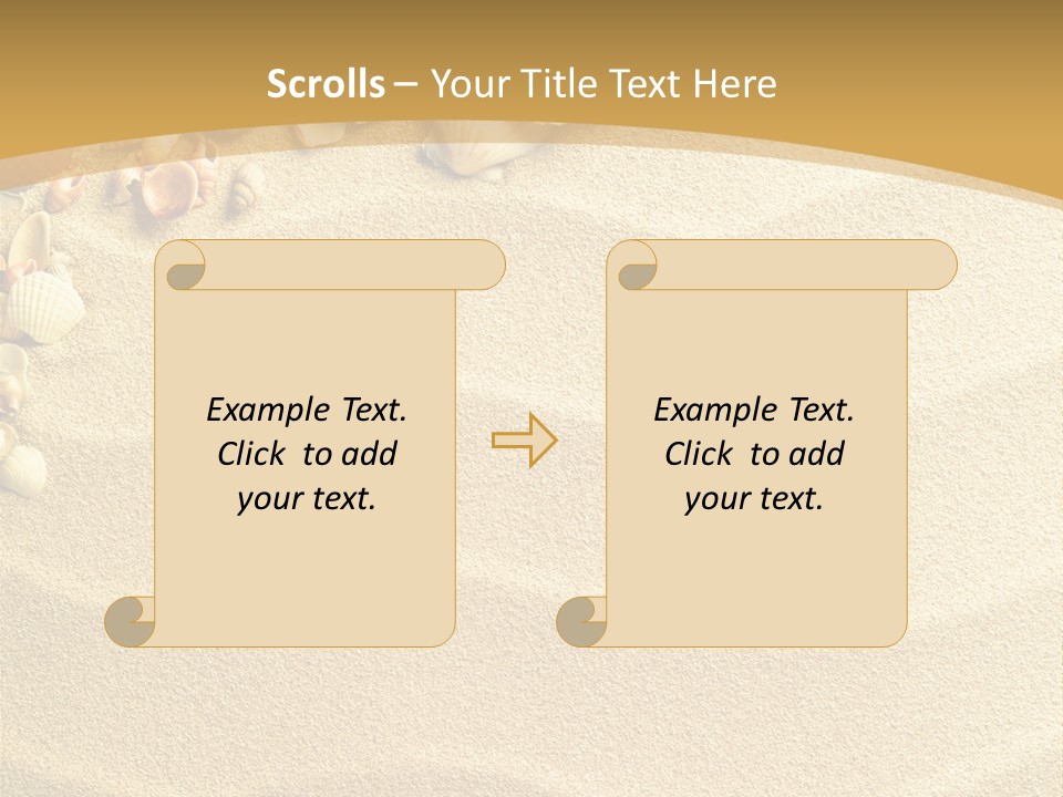 Sea Shells On Sand PowerPoint Template