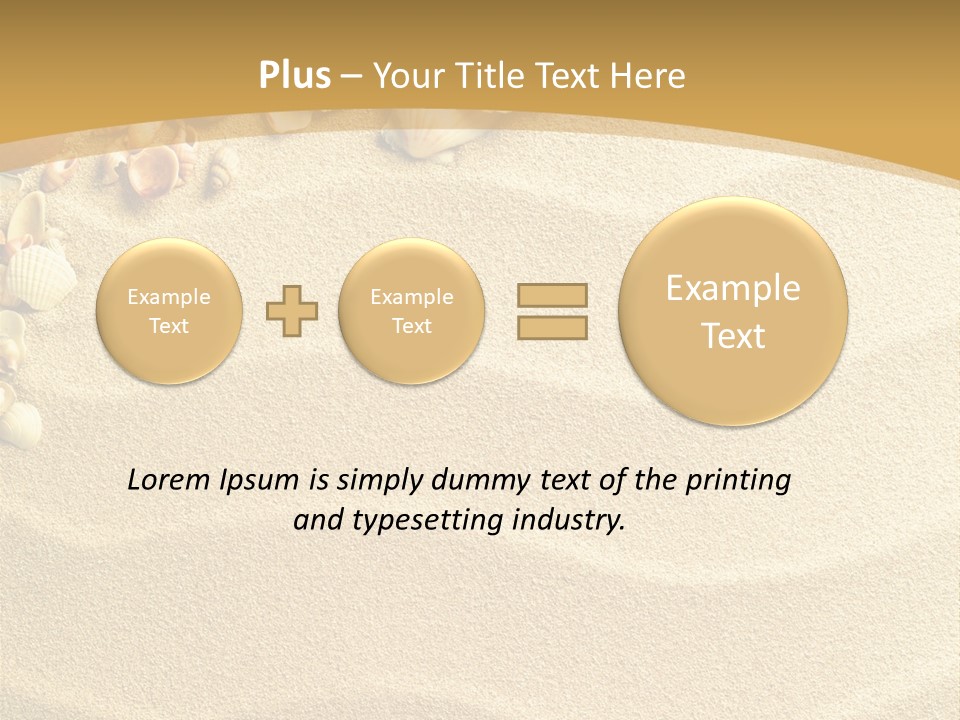 Sea Shells On Sand PowerPoint Template