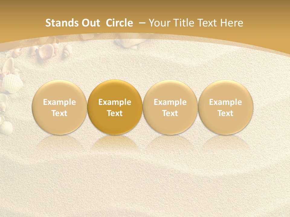 Sea Shells On Sand PowerPoint Template