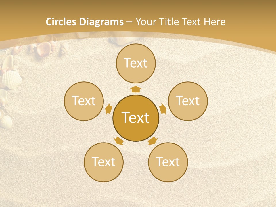 Sea Shells On Sand PowerPoint Template