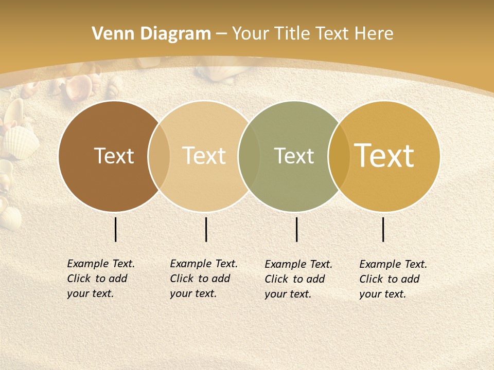 Sea Shells On Sand PowerPoint Template