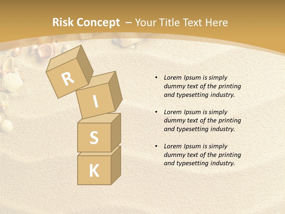 Sea Shells On Sand PowerPoint Template