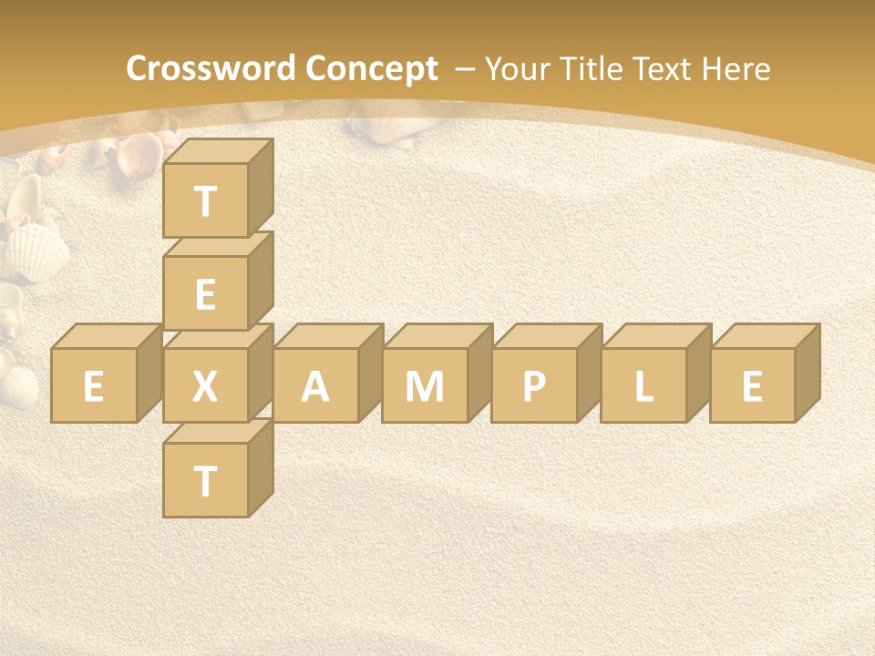 Sea Shells On Sand PowerPoint Template
