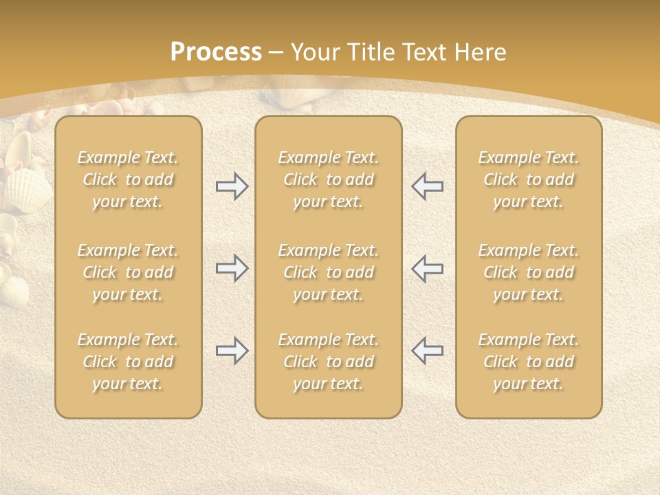 Sea Shells On Sand PowerPoint Template