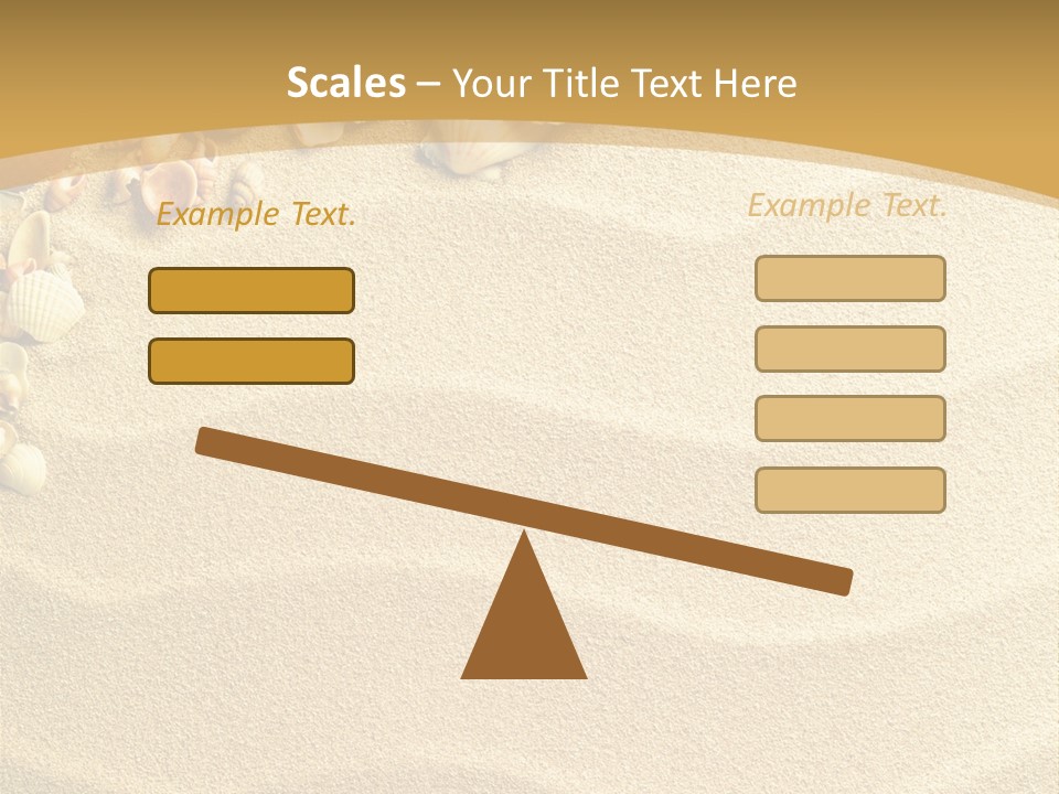 Sea Shells On Sand PowerPoint Template