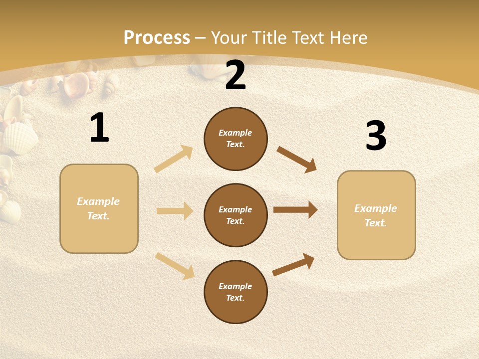 Sea Shells On Sand PowerPoint Template