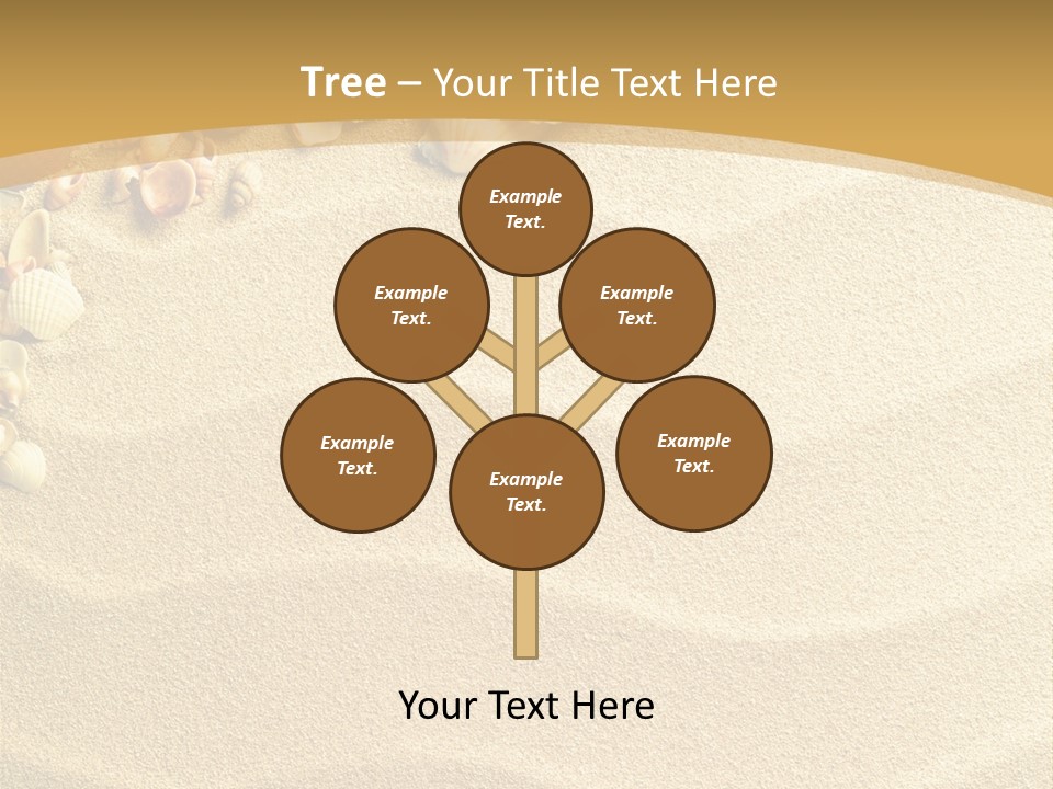 Sea Shells On Sand PowerPoint Template