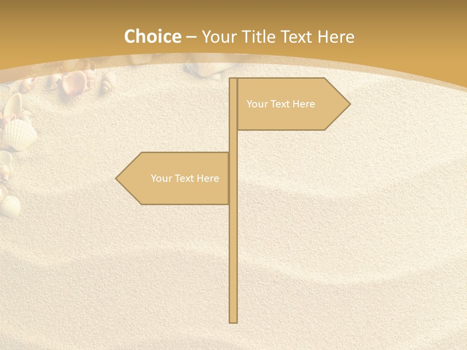 Sea Shells On Sand PowerPoint Template