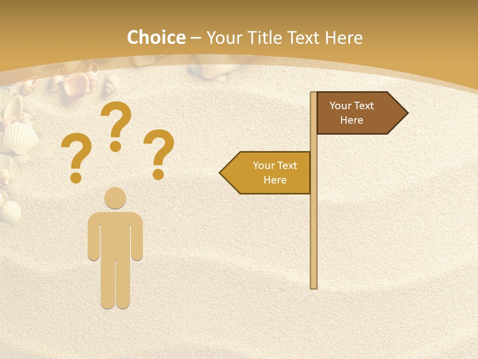 Sea Shells On Sand PowerPoint Template