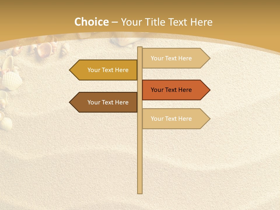 Sea Shells On Sand PowerPoint Template