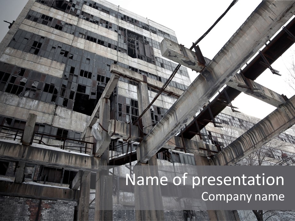 Abandoned Industrial Building PowerPoint Template