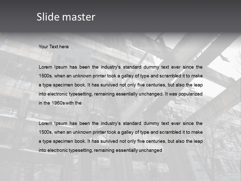 Abandoned Industrial Building PowerPoint Template