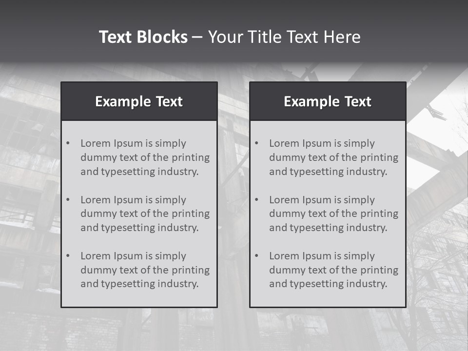 Abandoned Industrial Building PowerPoint Template