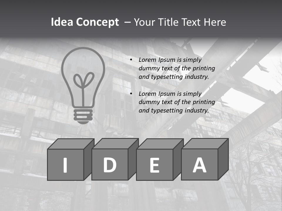 Abandoned Industrial Building PowerPoint Template