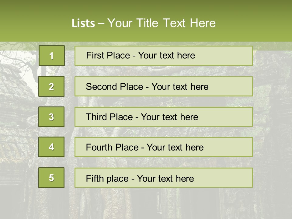Ta Prohm Tree PowerPoint Template