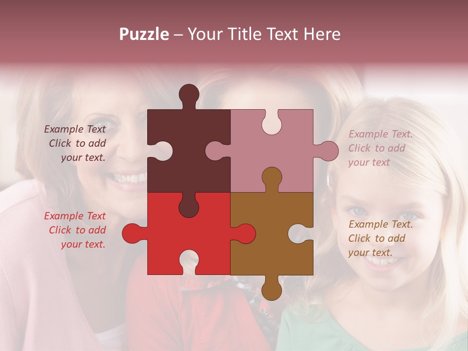 Grandmother Mother And Daughter PowerPoint Template