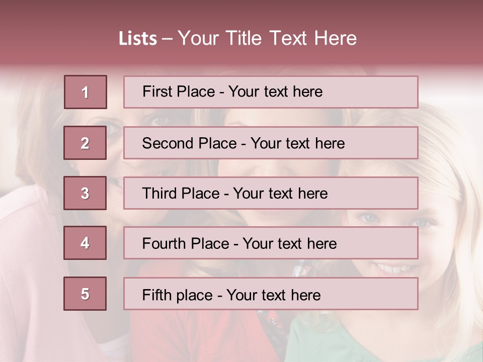 Grandmother Mother And Daughter PowerPoint Template