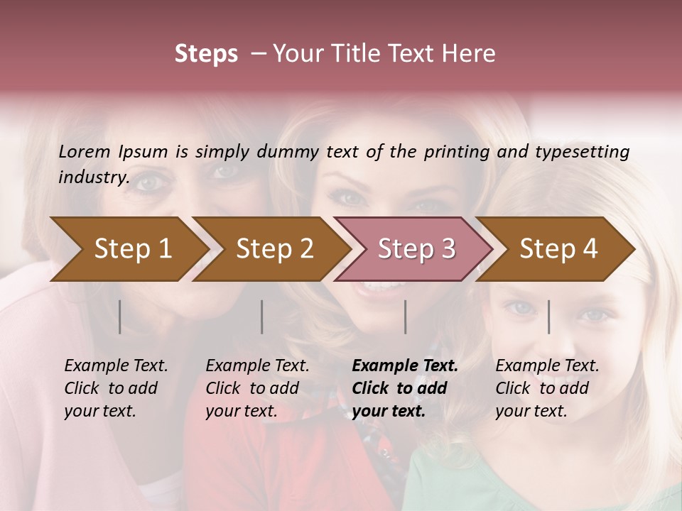 Grandmother Mother And Daughter PowerPoint Template
