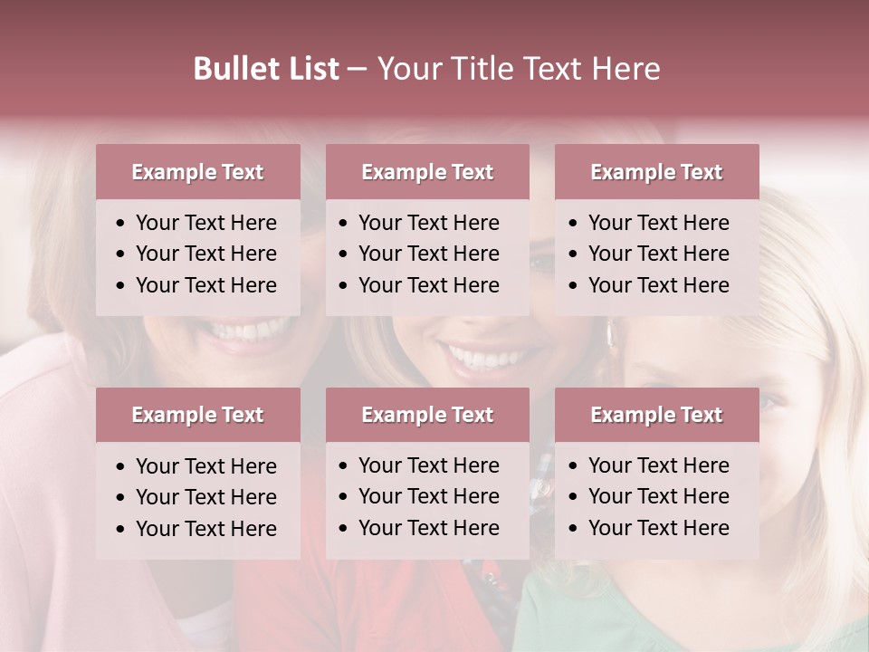 Grandmother Mother And Daughter PowerPoint Template