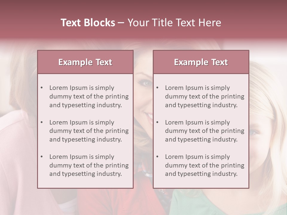 Grandmother Mother And Daughter PowerPoint Template