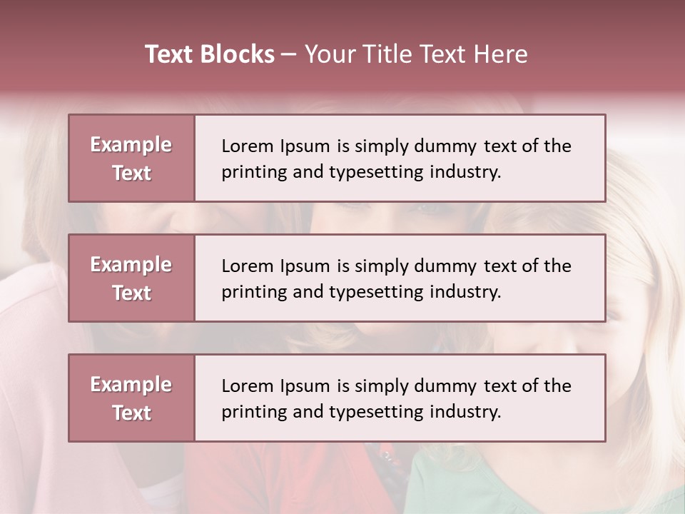 Grandmother Mother And Daughter PowerPoint Template