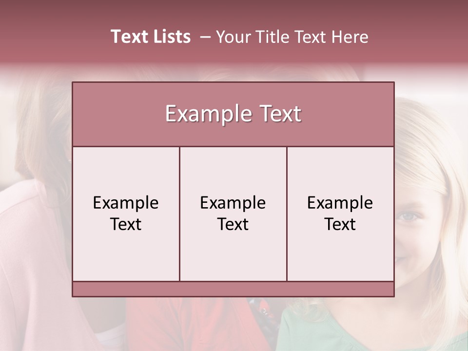 Grandmother Mother And Daughter PowerPoint Template