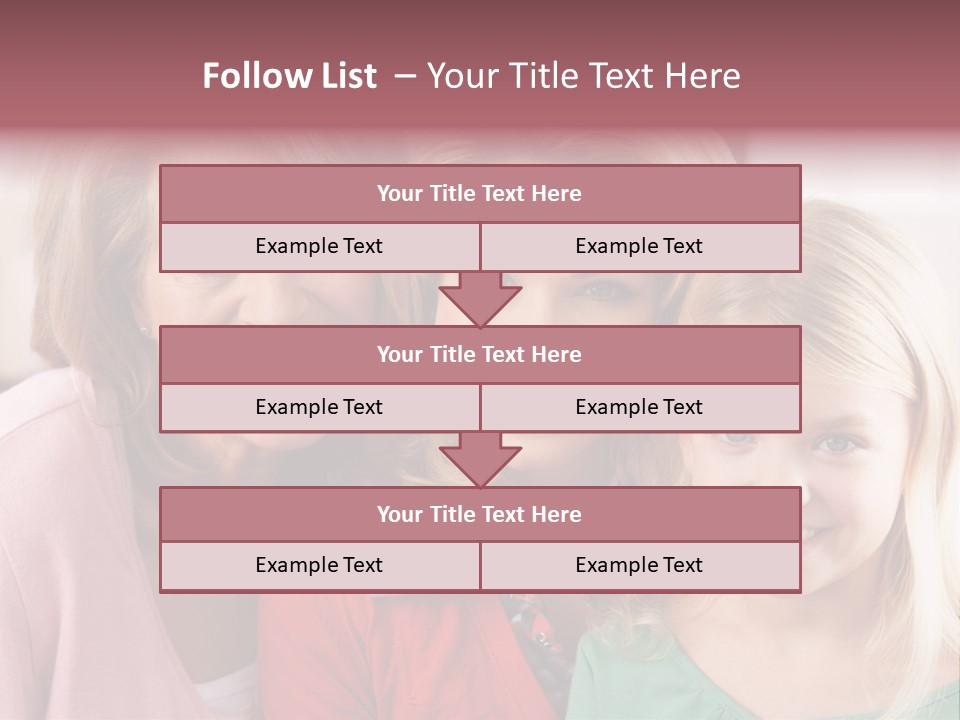 Grandmother Mother And Daughter PowerPoint Template