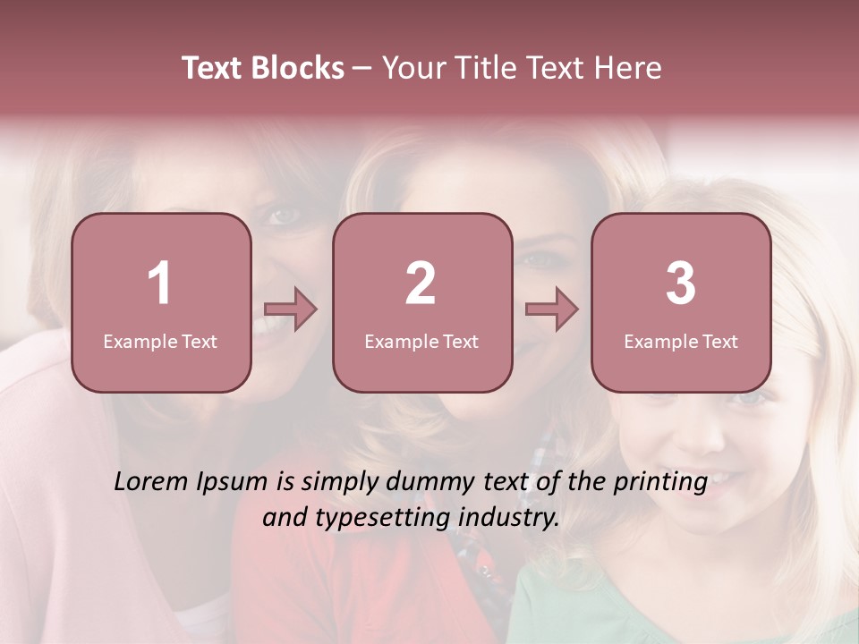 Grandmother Mother And Daughter PowerPoint Template