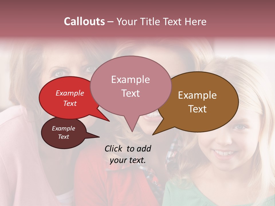 Grandmother Mother And Daughter PowerPoint Template