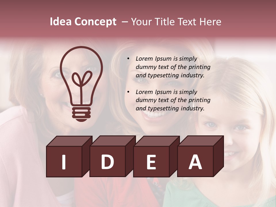 Grandmother Mother And Daughter PowerPoint Template