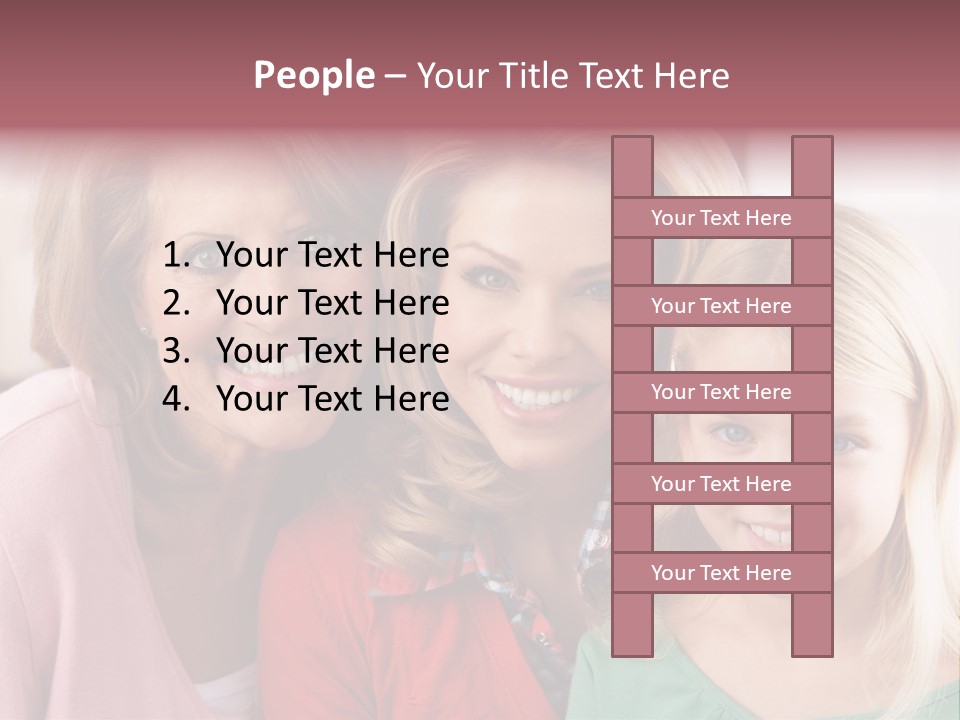 Grandmother Mother And Daughter PowerPoint Template