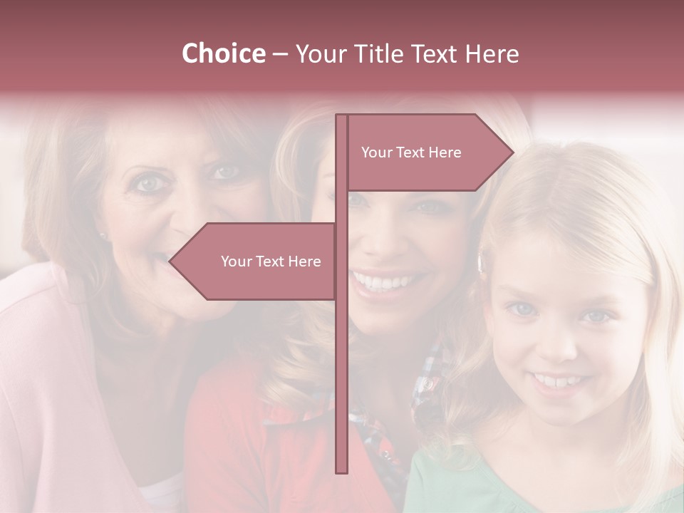 Grandmother Mother And Daughter PowerPoint Template