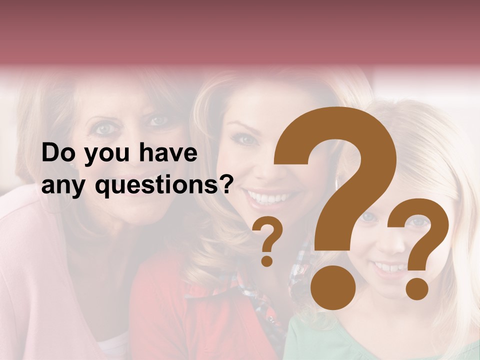 Grandmother Mother And Daughter PowerPoint Template