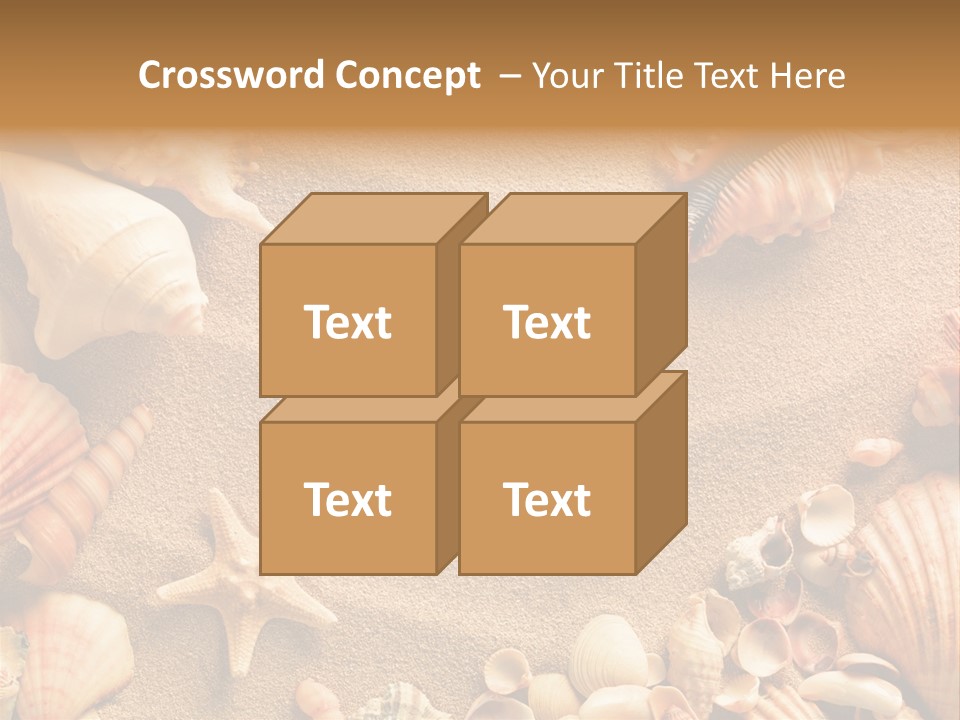 Seashells On Sand PowerPoint Template